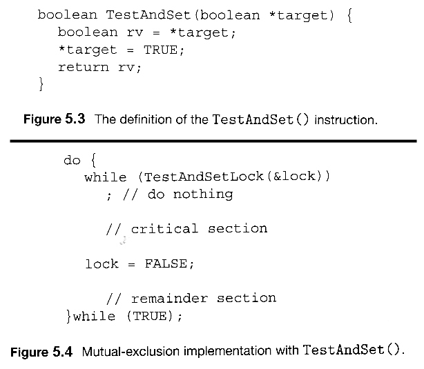 illustrate "test_and_set( )" function