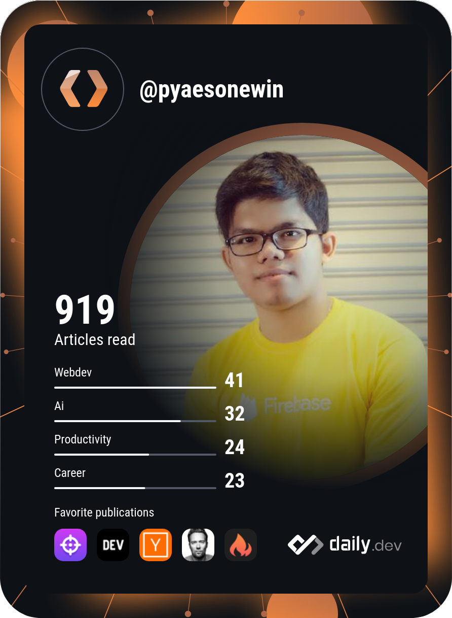 Pyae Sone Win's Dev Card