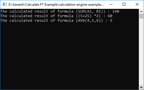 Parse and compute expressions and formulas using Calculation Engine