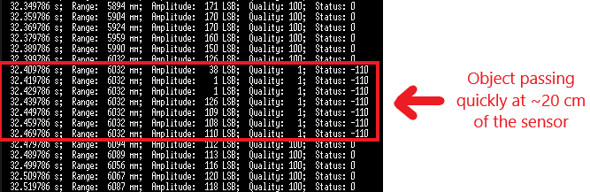 Measurements on quick objects 