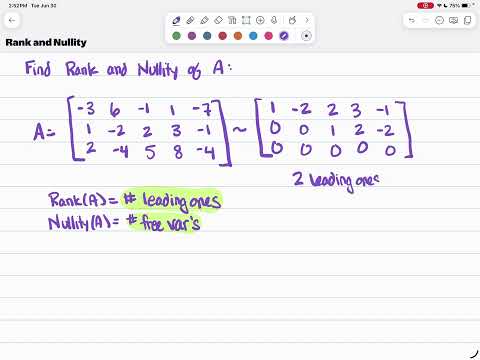 Rank and Nullity