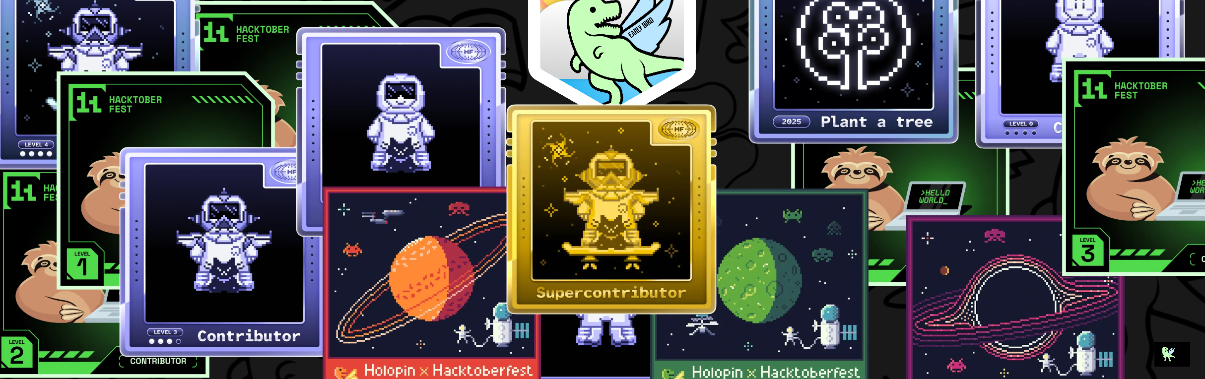 An image of @pratikmane0112's Holopin badges, which is a link to view their full Holopin profile