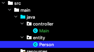 Project structure with Person class