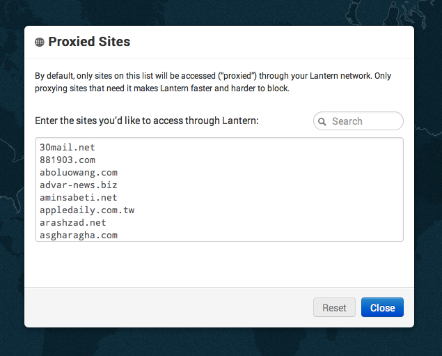 Proxied Sites