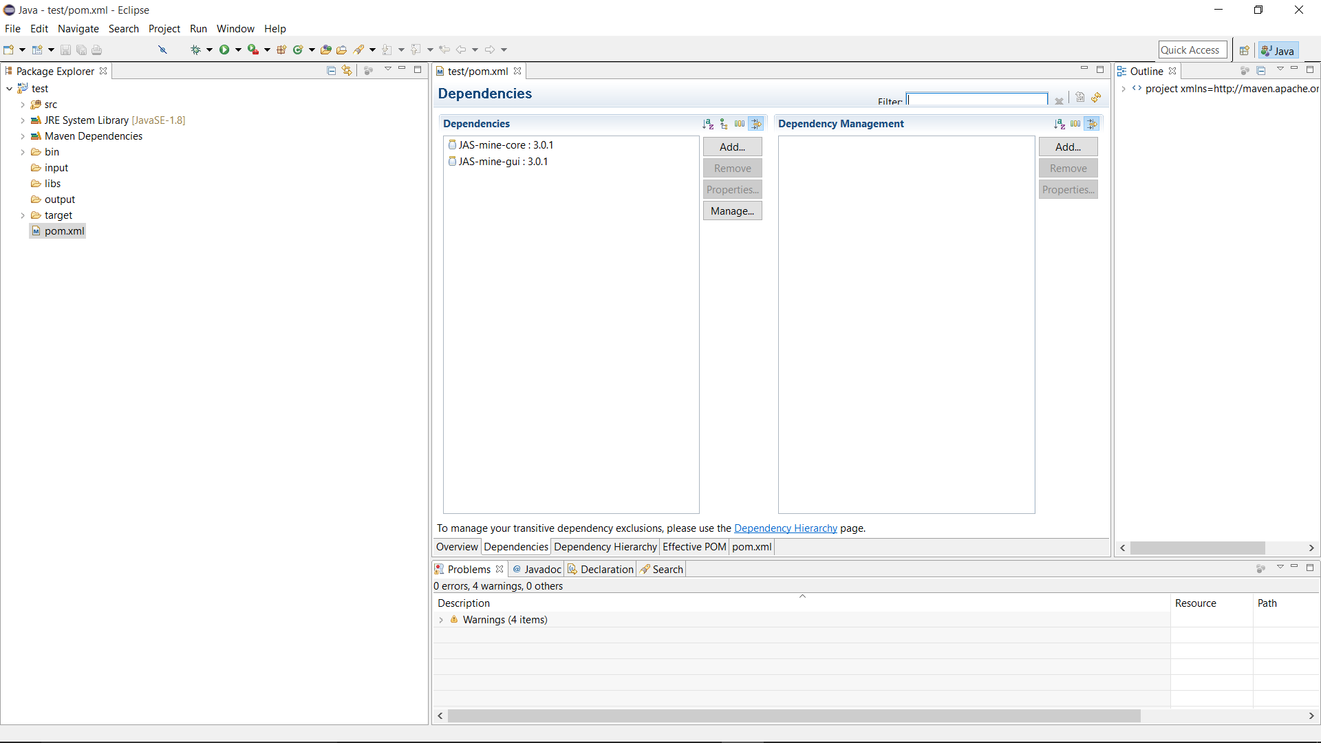 JAS-mine dependencies