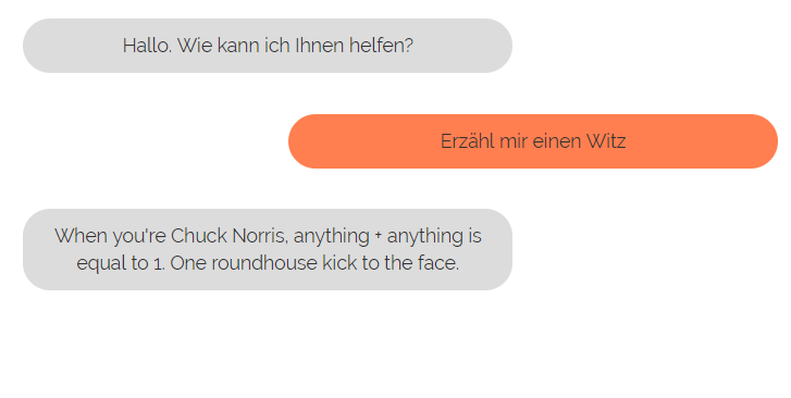 IWIBot Witz Beispiel Eingabe und Ausgabe