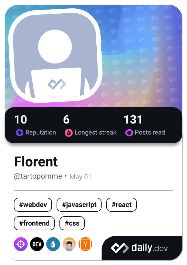 Florent's Dev Card