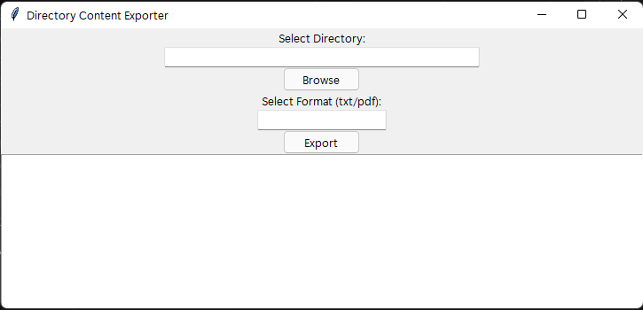 Directory Content Exporter GUI v.1 