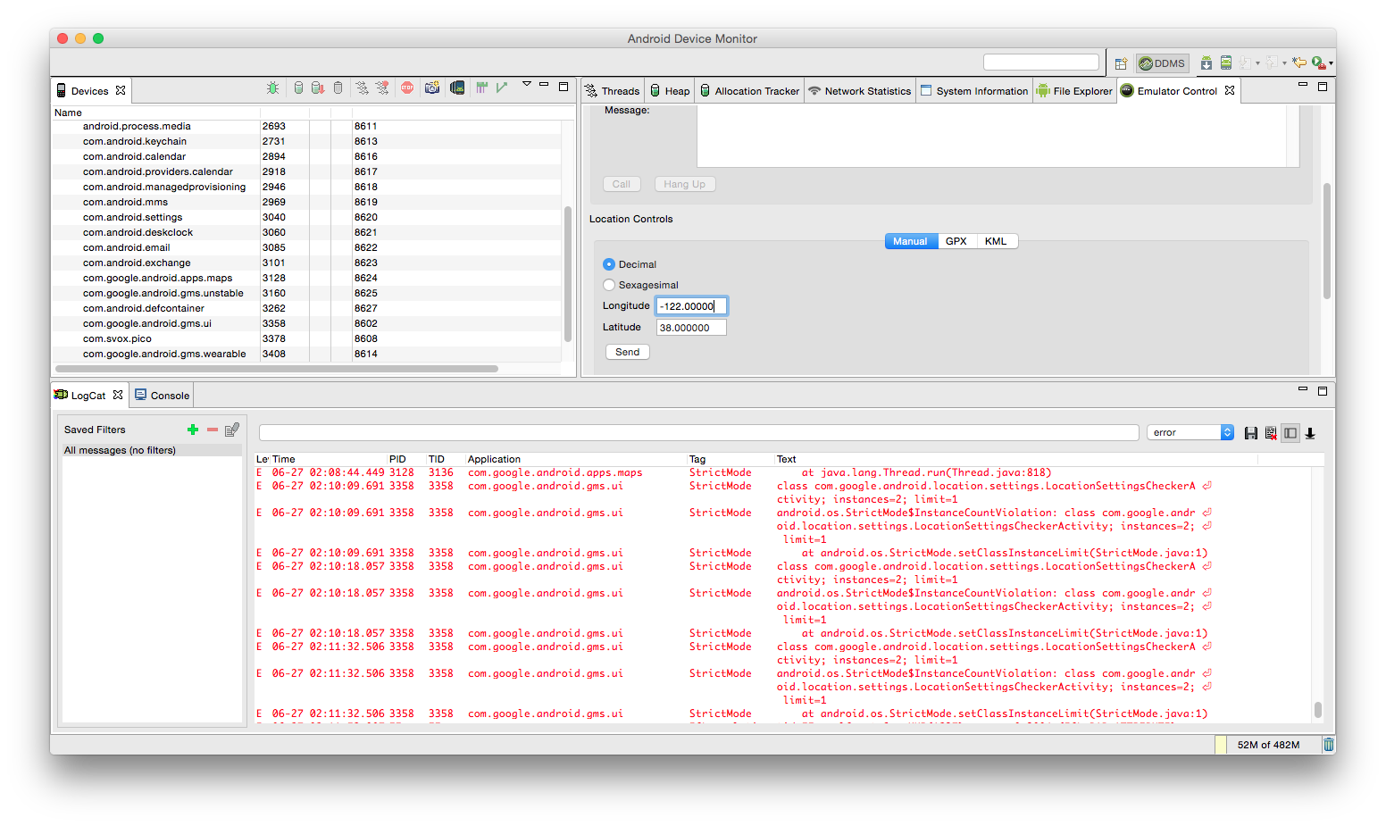 Android device monitor