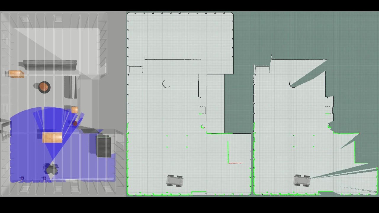 Mapping with the Guardian robot in simulated ship interior using the 3 DoF localization system