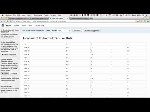 Using Tabula for Extracting Data from PDFs