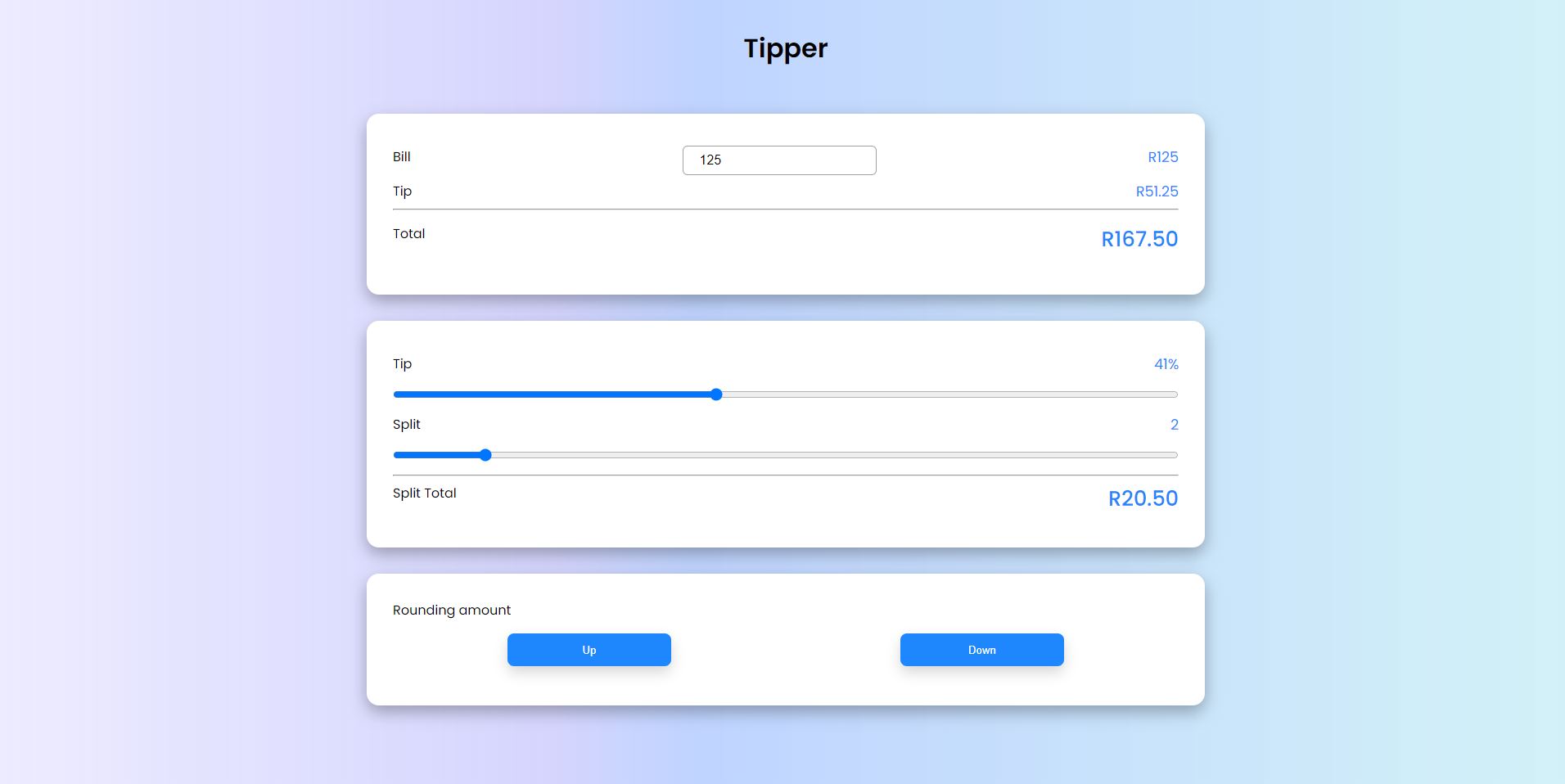 Tip calculator