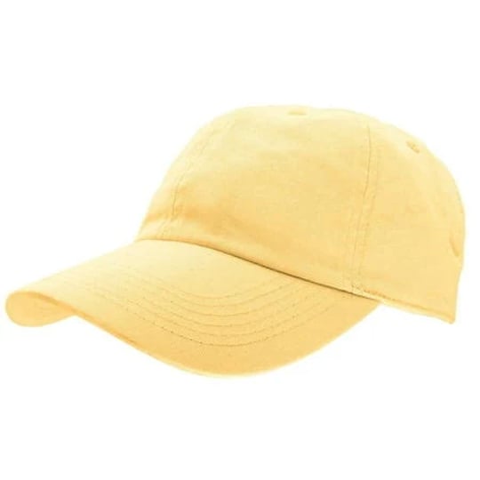 gelante-baseball-caps-100-cotton-plain-blank-adjustable-size-lightyellow-1