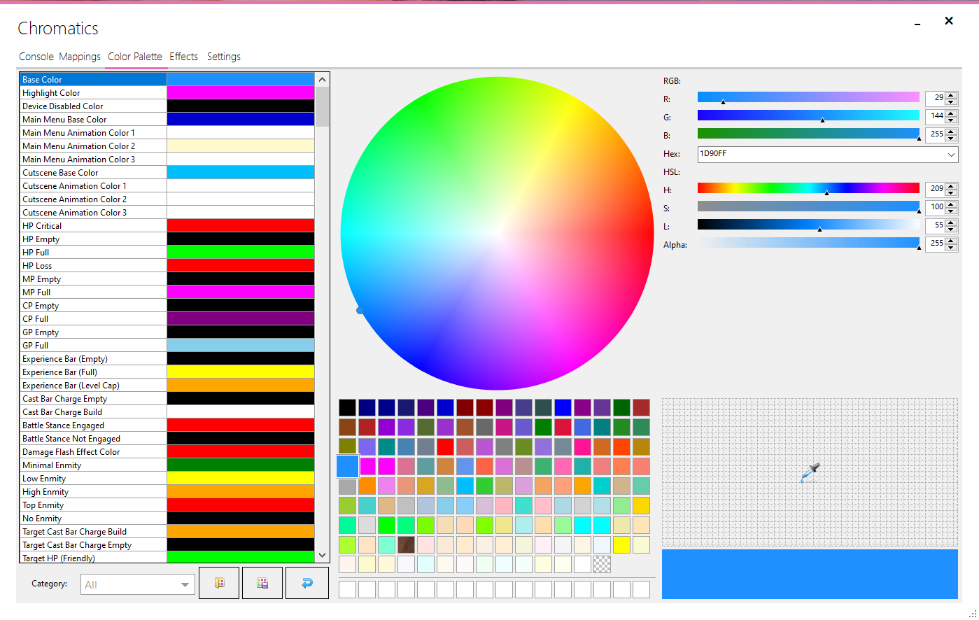 Chromatics Palettes