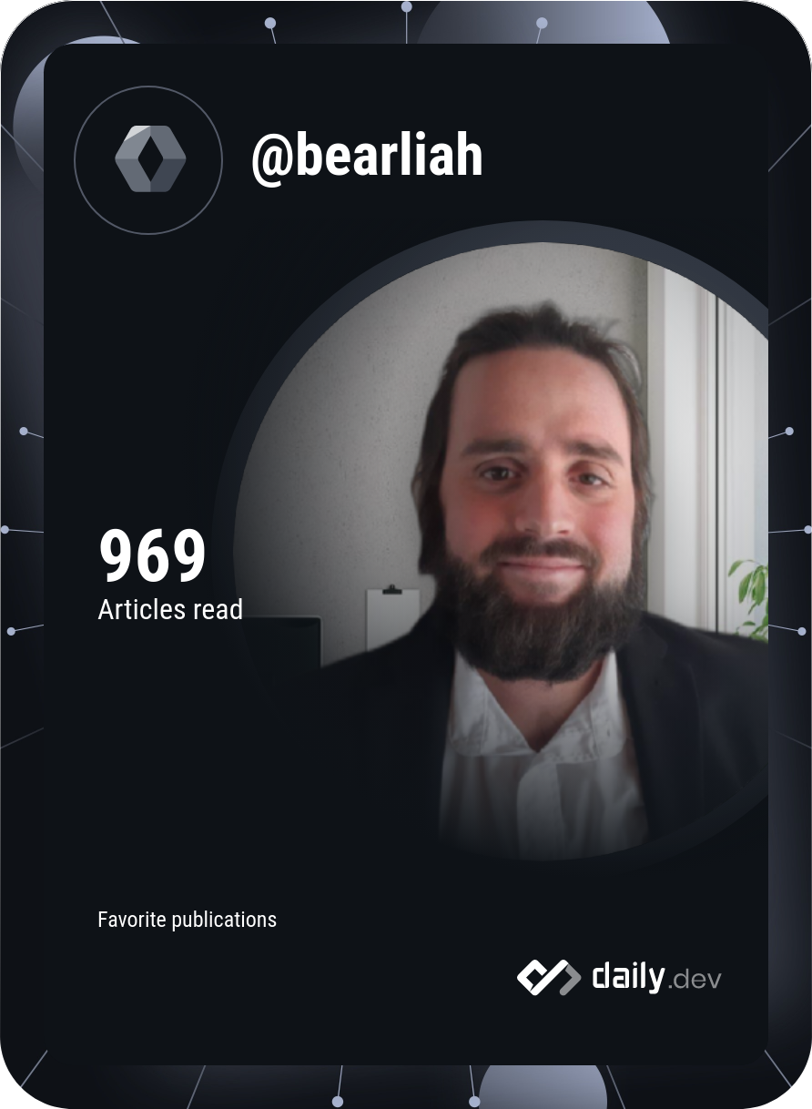 Benjamin Schroth's Dev Card