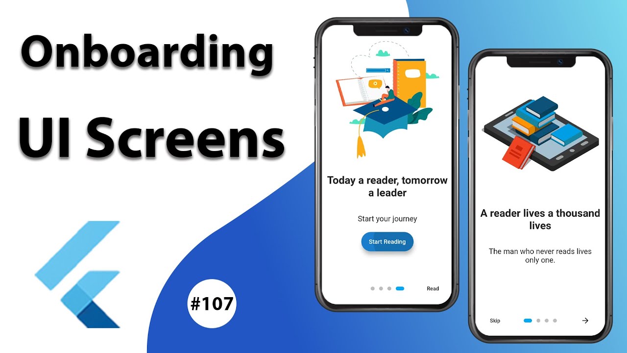 Flutter Tutorial - Onboarding UI Screen YouTube video