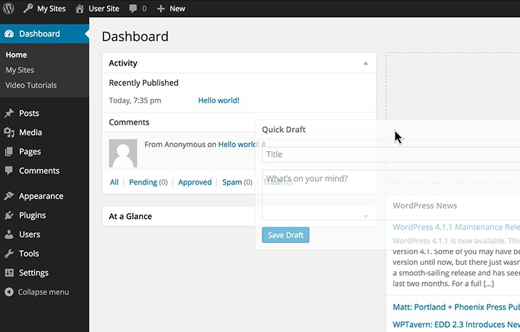 Give users a better start from the fully customizable dashboard.