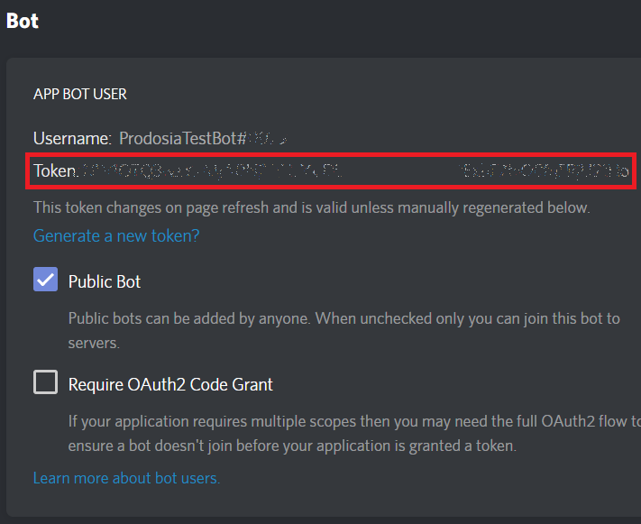 Discord Bot Token