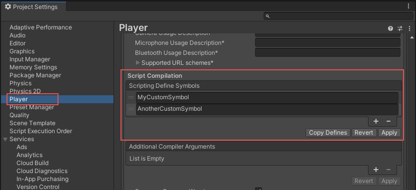 Scripting Define Symbols