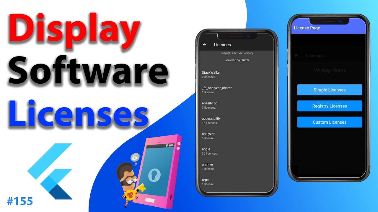 Flutter Tutorial - License Page - Display Software Licenses YouTube video