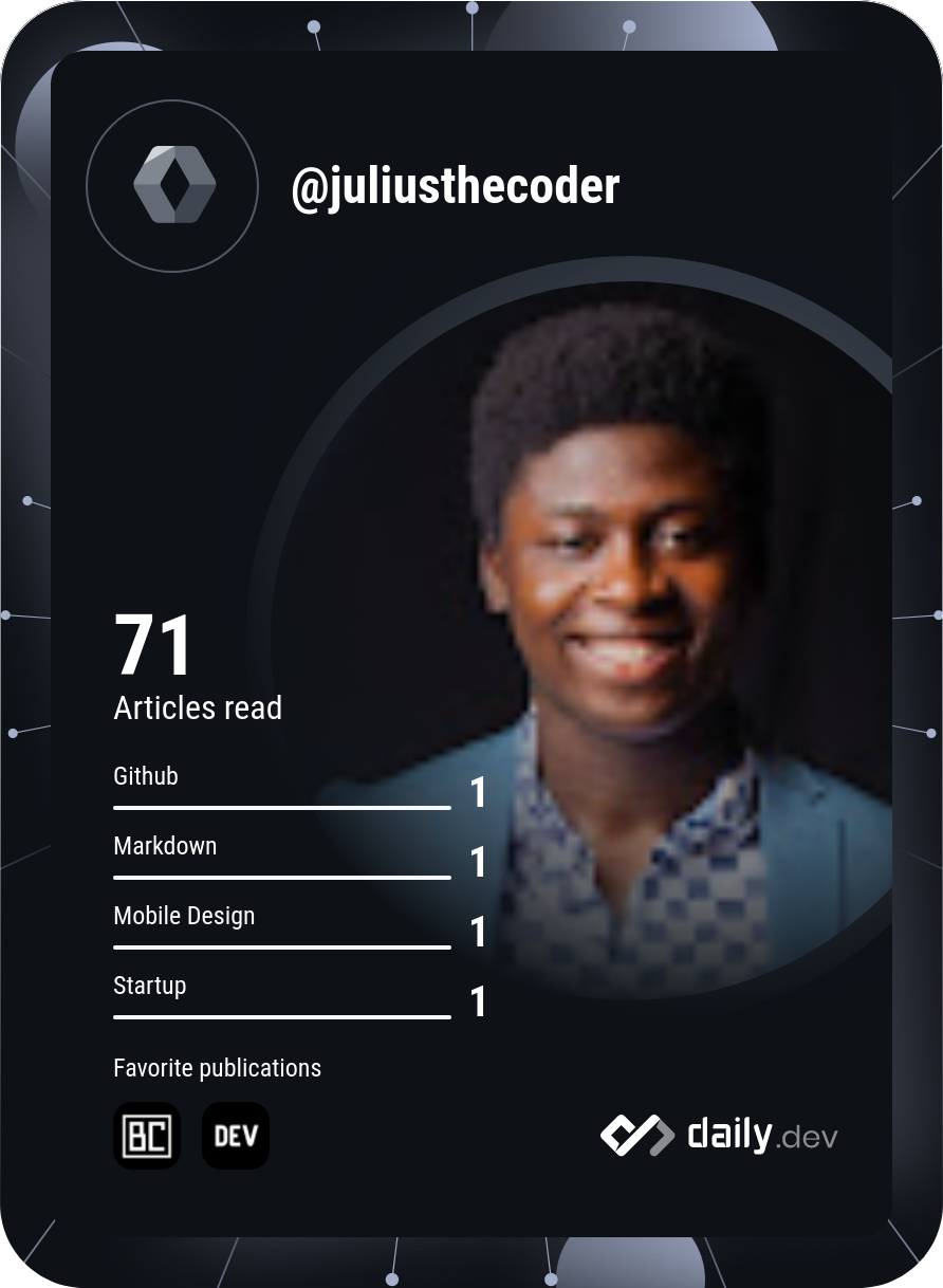 Julius Boakye's Dev Card