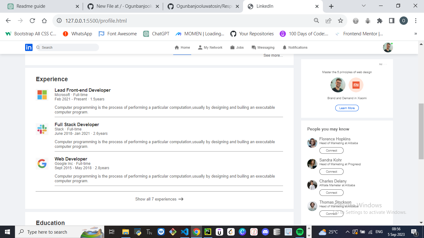 GitHub - Ogunbanjooluwatosin/Responsive-Linkedin-Clone: This Git ...