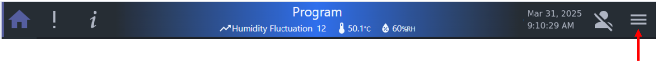 Access the system menu