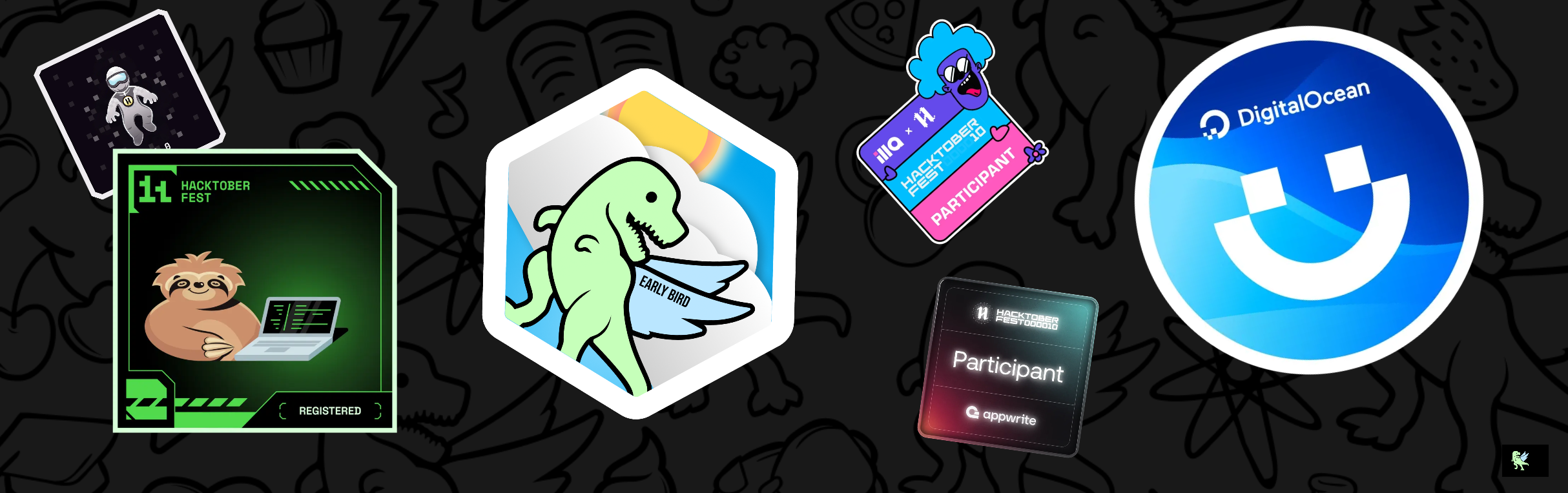 An image of @bhimanshu's Holopin badges, which is a link to view their full Holopin profile