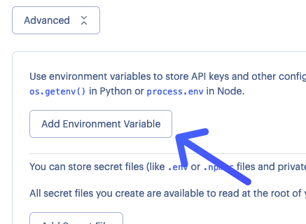 Add Environment Variable