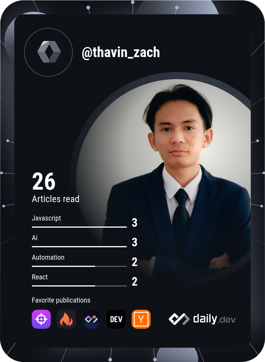 Thavin Voeun's Dev Card