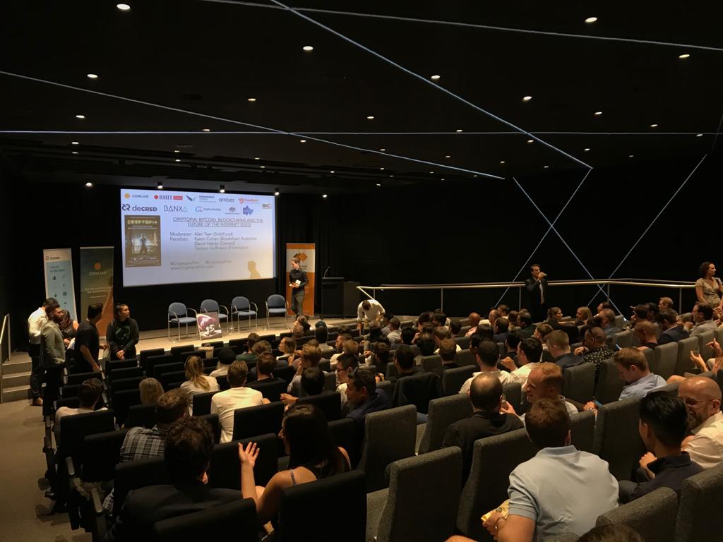 The theatre filling up before the official proceedings of the event begin