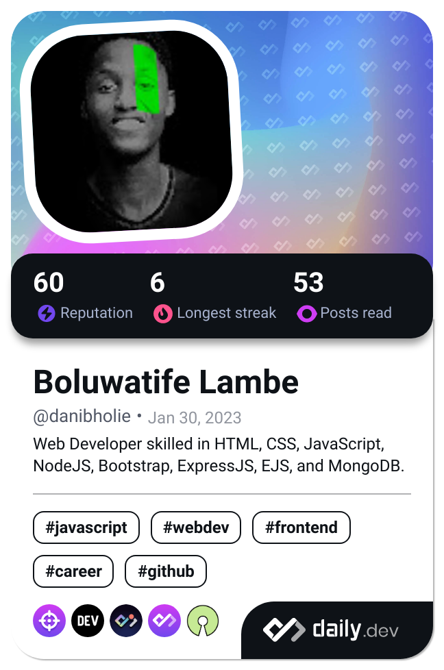 Boluwatife Lambe's Dev Card