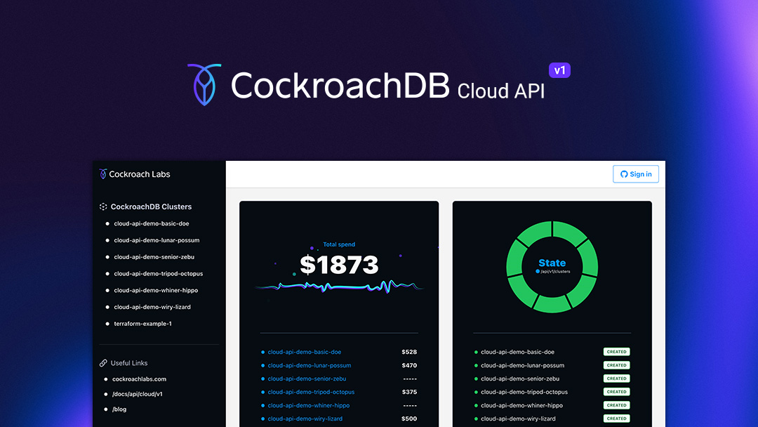 A CockroachDB Cloud API Demo Application