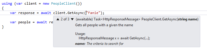 Intellisense