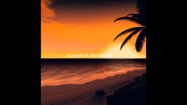My Example of a sunset on the beach