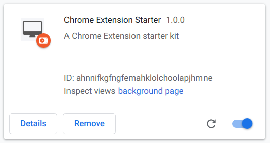 Installed Extension in Google Chrome