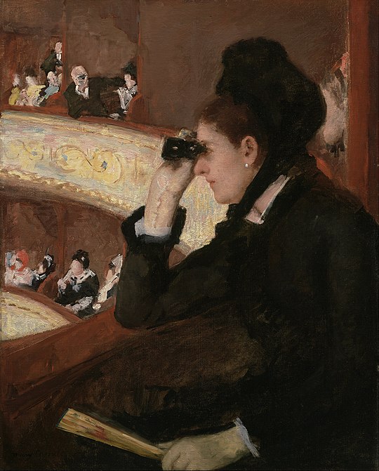 Mary Cassatt, In the Loge (1878), MFA Boston.