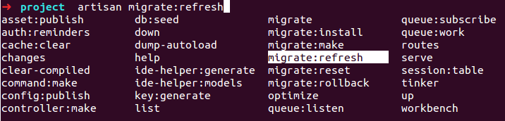 Screenshot a completion command in Laravel 4