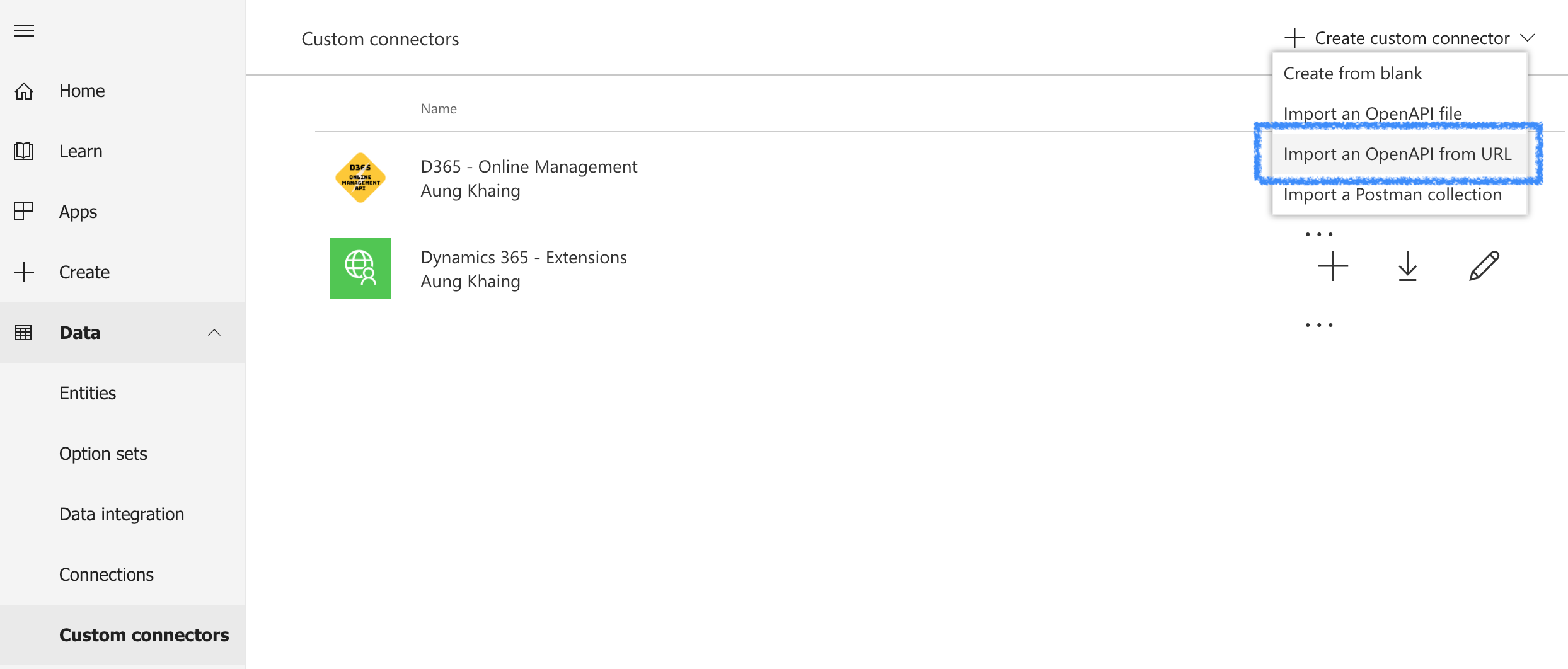 Create custom connector