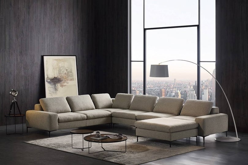 designer-contemporary-tan-fabric-u-shaped-sectional-sofa-1