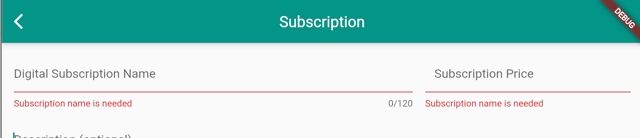 TextFormField validator aligned