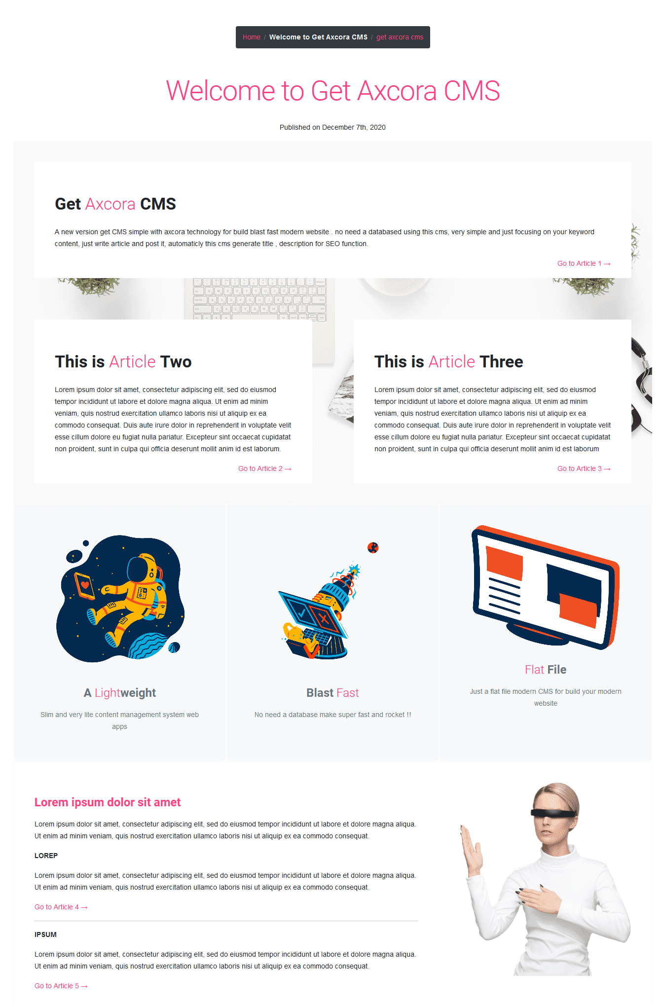 new modern website cms