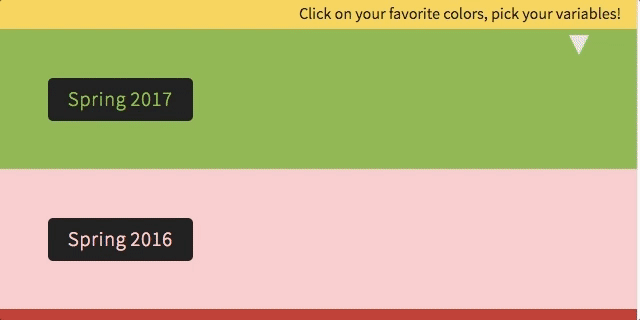 Click on your favorite colors, pick your variables