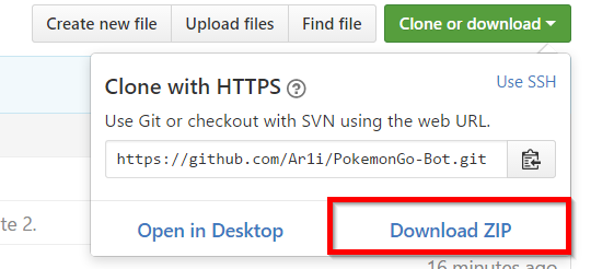 Click on "Download ZIP"
