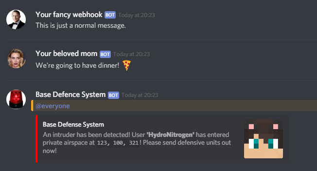 Discord output