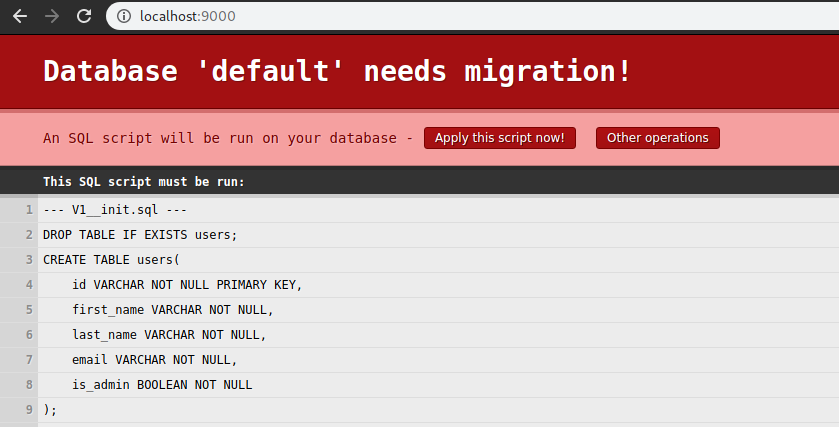 DB migrate