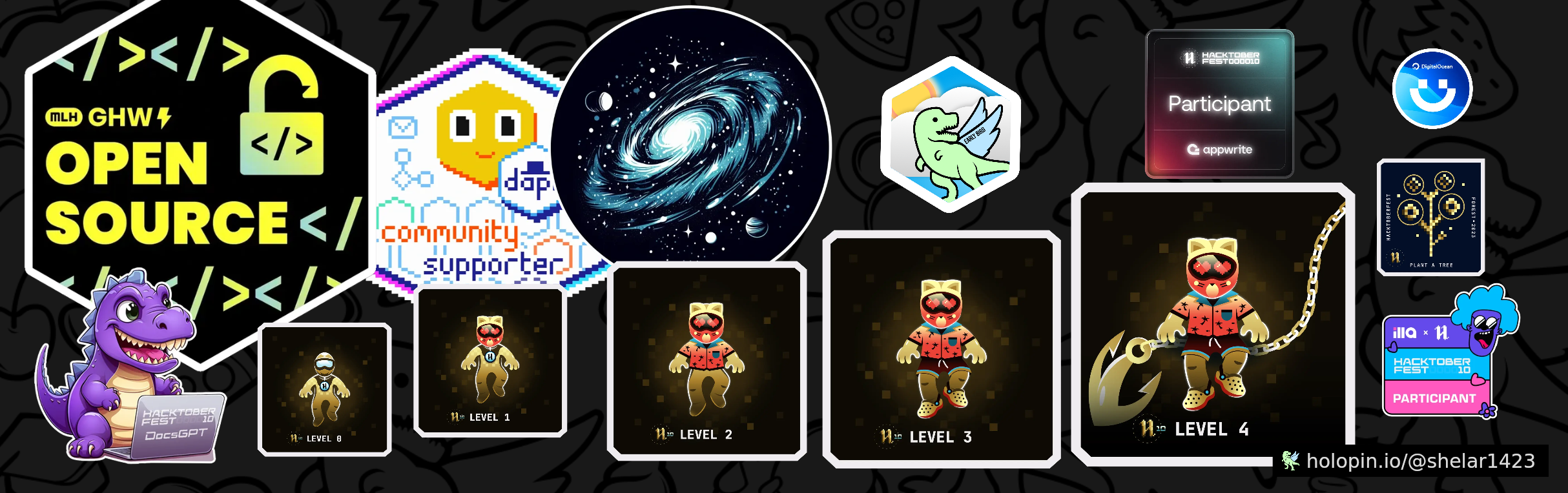 An image of @shelar1423's Holopin badges, which is a link to view their full Holopin profile