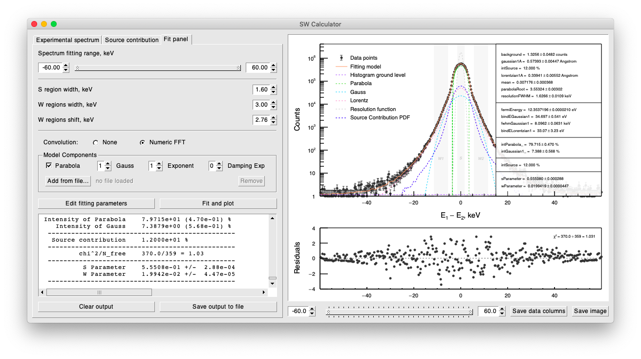 SW Calculator desktop application