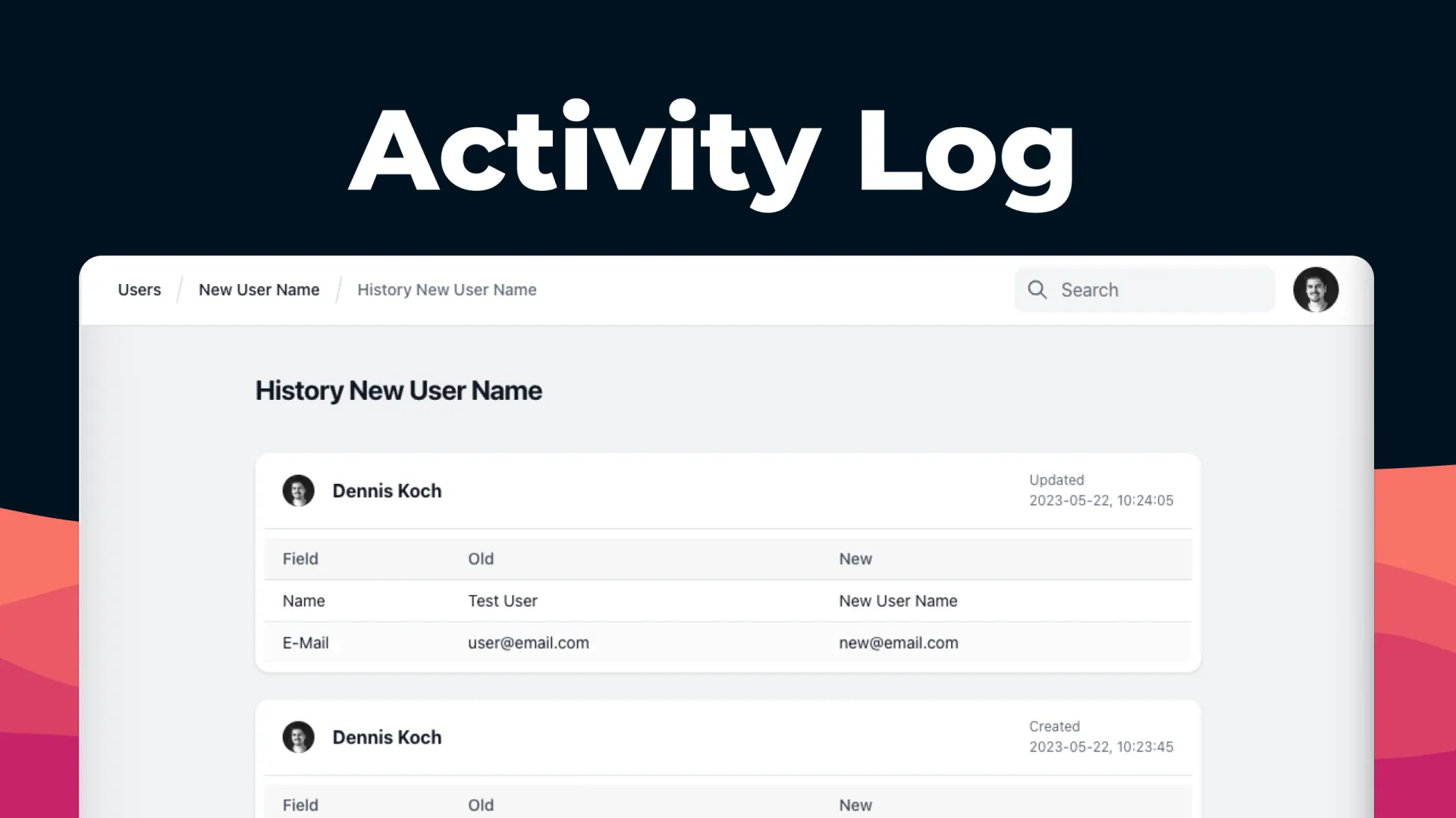 Filament Activity Log