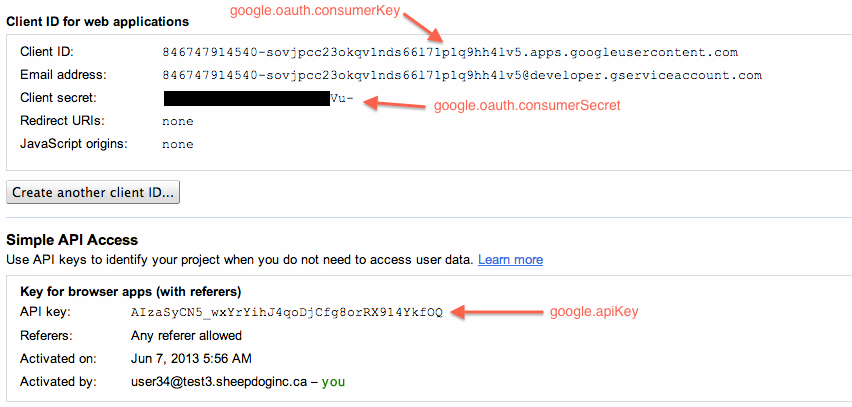 API Access Fields